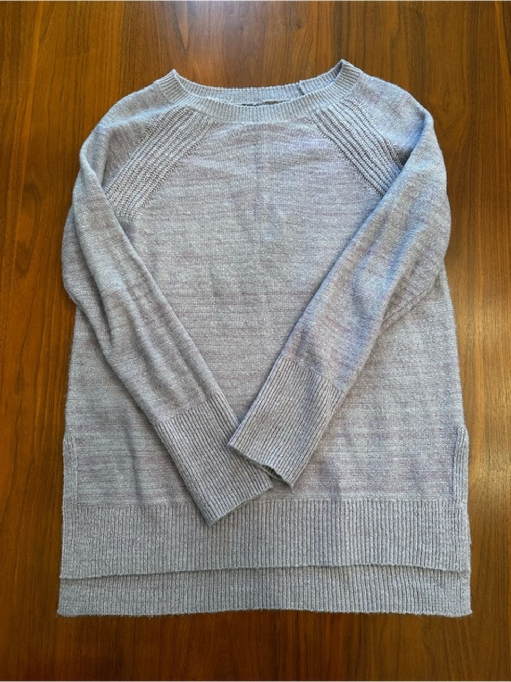 LOFT Lou & Grey Marled Light Lavender Crewneck Sweater size XS